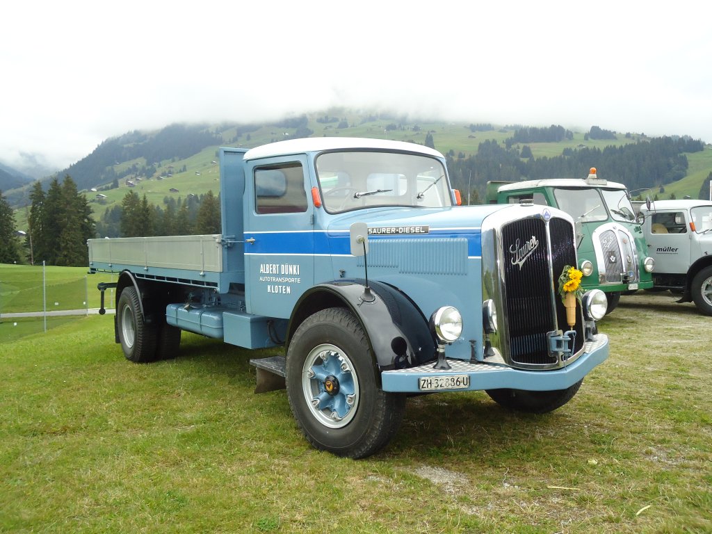 (129'971) - Dnki, Kloten - ZH 32'886 U - Saurer am 18. September 2010 in Breil, Militranlage