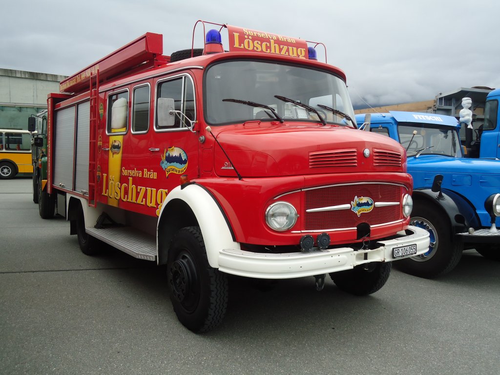 (129'991) - Surselva Bru - GR 106'055 - Mercedes am 18. September 2010 in Breil, Militranlage