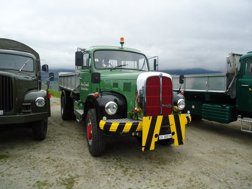 (130'017) - Friedli, Winterthur - ZH 80'033 - Saurer am 18. September 2010 in Breil, Militranlage