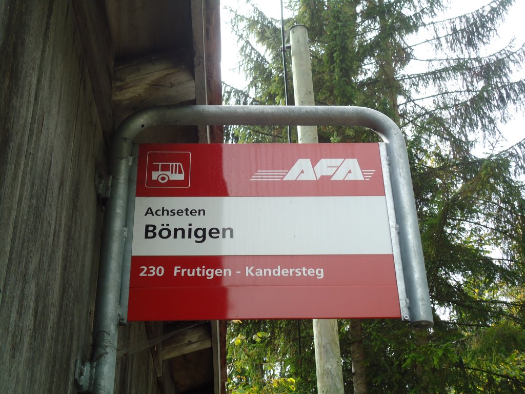 (130'335) - AFA-Haltestelle - Achseten, Bnigen - am 11. Oktober 2010
