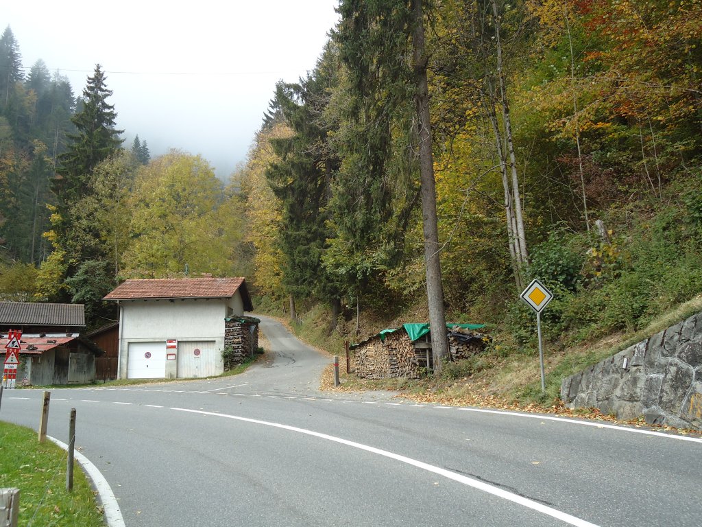 (130'340) - Im Frutigspissen Ladholz: Abzweigung beim Bettbach in die Ladholzstrasse am 11. Oktober 2010