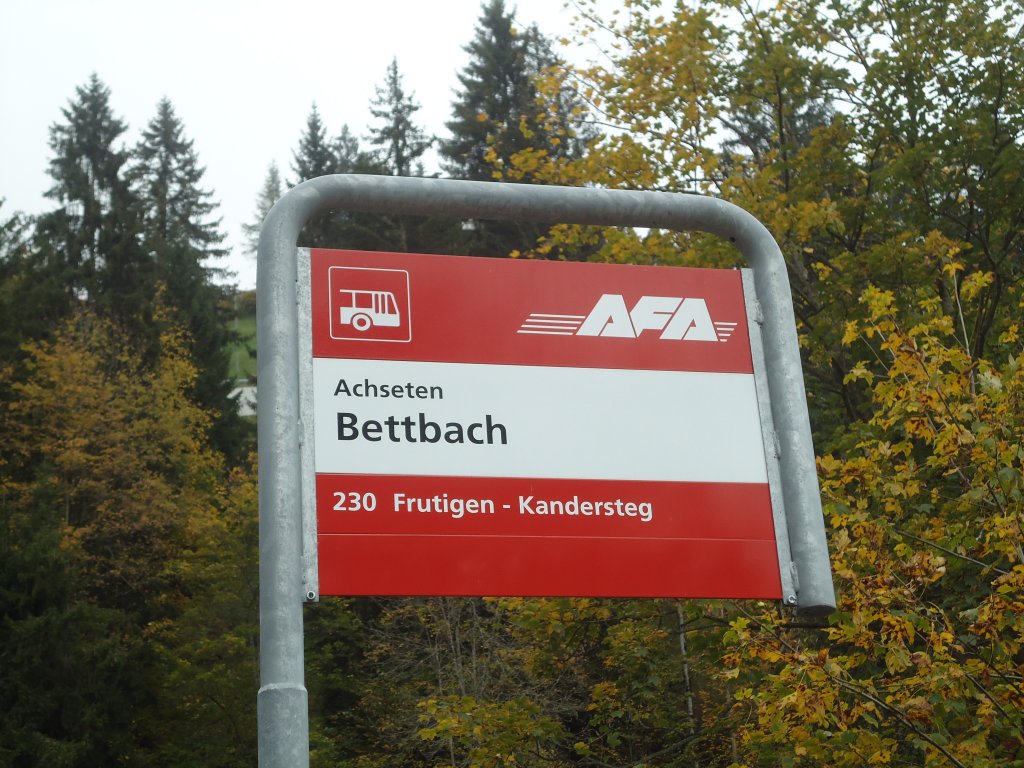 (130'352) - AFA-Haltestelle - Achseten, Bettbach - am 11. Oktober 2010