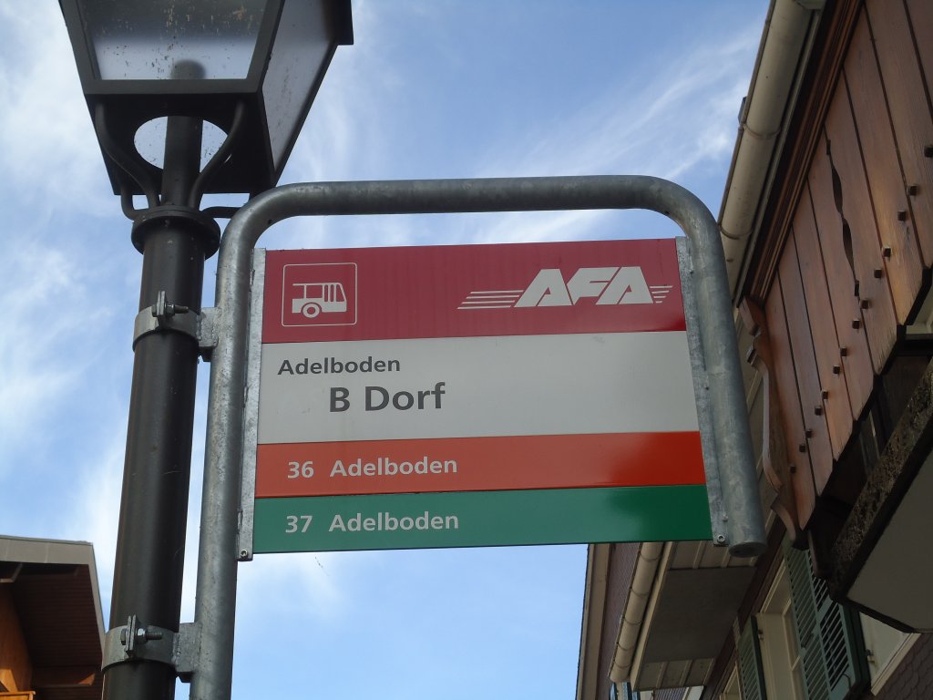 (130'362) - AFA-Haltestelle - Adelboden, B Dorf - am 11. Oktober 2010