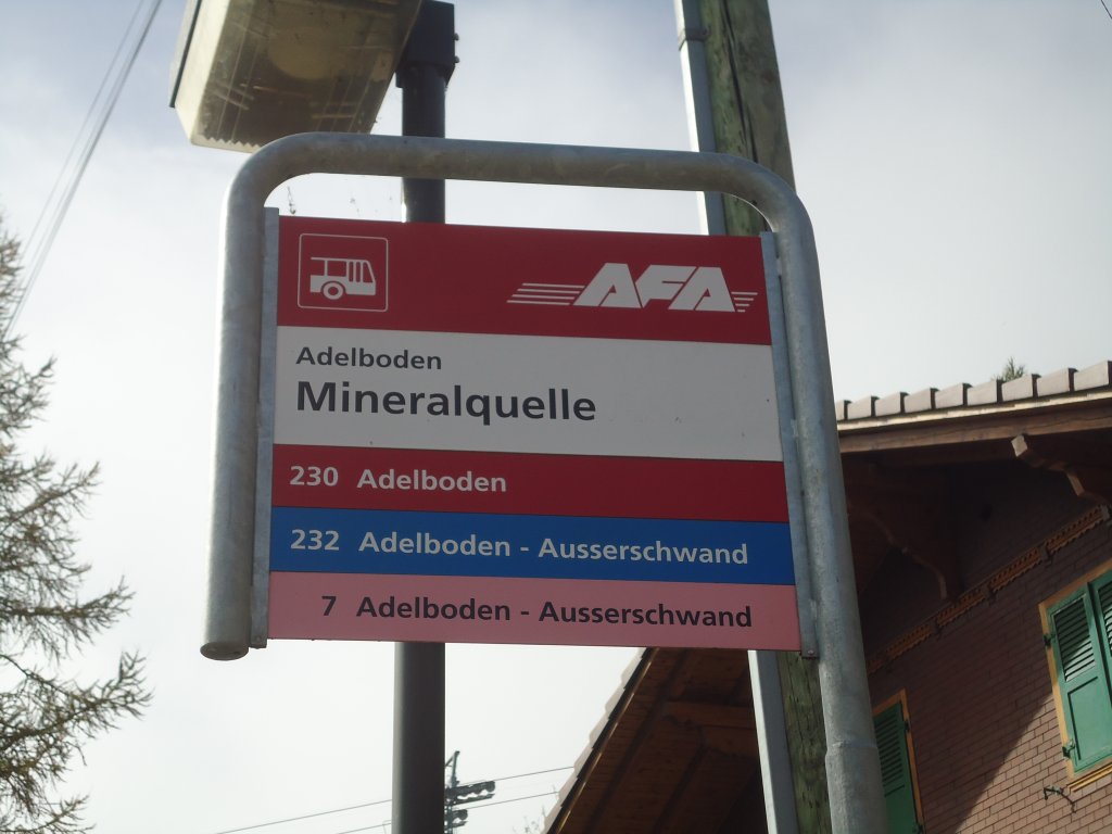 (130'370) - AFA-Haltestelle - Adelboden, Mineralquelle - am 11. Oktober 2010