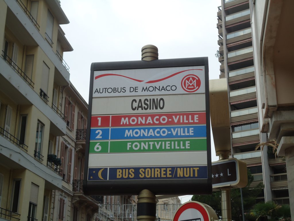 (130'640) - Bus-Haltestelle - Monaco, Casino - am 16. Oktober 2010