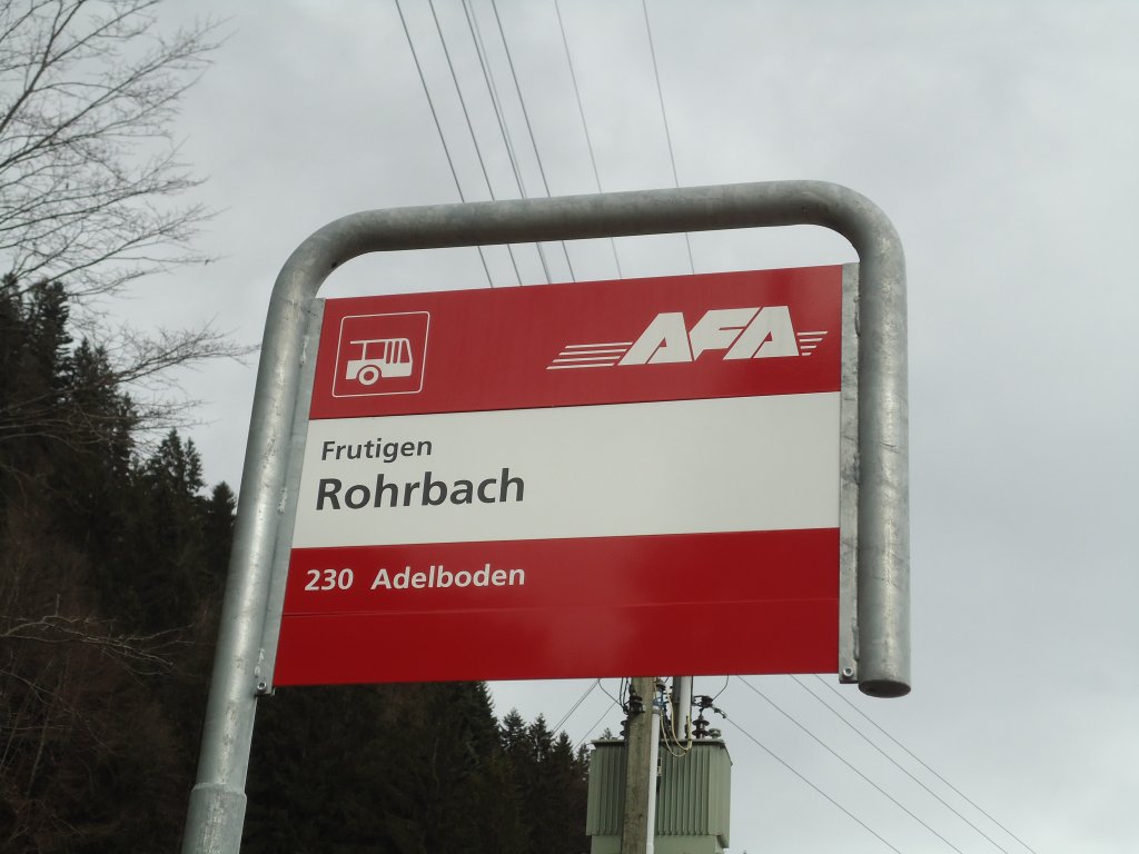 (130'969) - AFA-Haltestelle - Frutigen, Rohrbach - am 15. November 2010