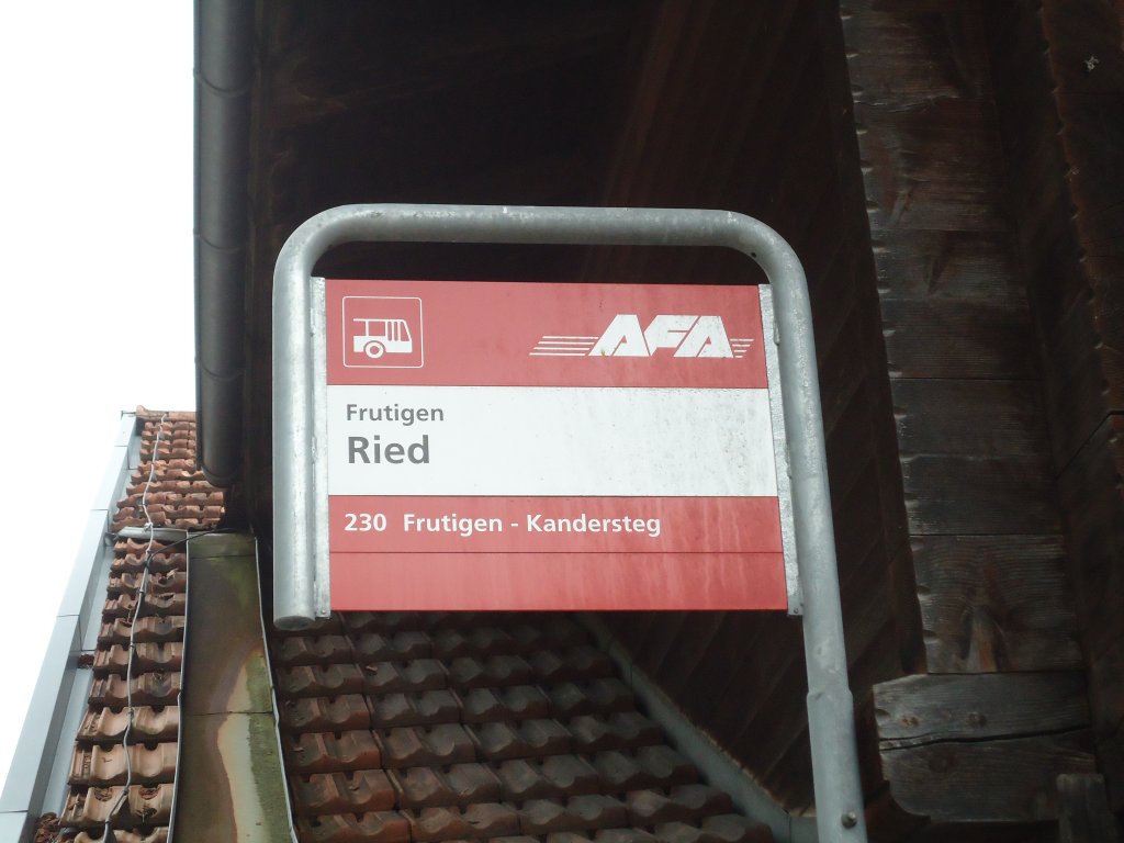 (130'977) - AFA-Haltestelle - Frutigen, Ried - am 15. November 2010
