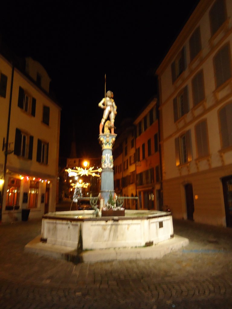 (131'116) - Brunnen in La Neuveville am 26. November 2010
