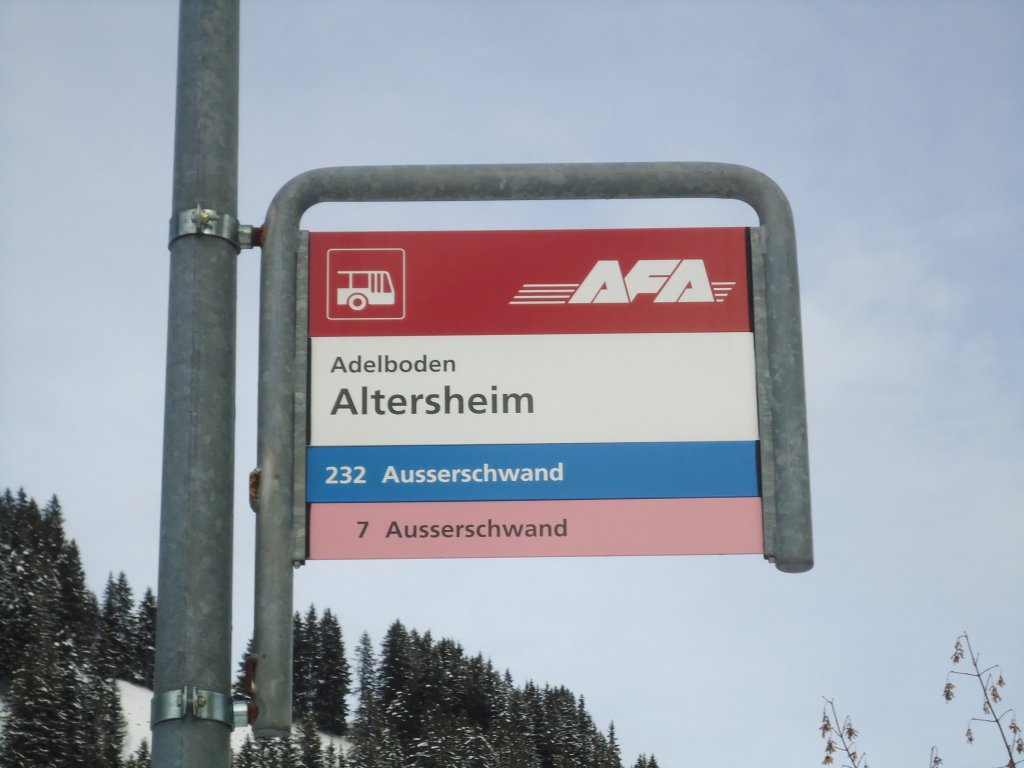 (131'125) - AFA-Haltestelle - Adelboden, Altersheim - am 28. November 2010