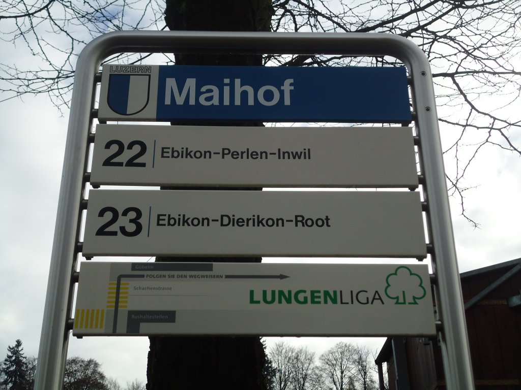 (131'470) - VBL-Haltestelle - Luzern, Maihof - am 8. Dezember 2010