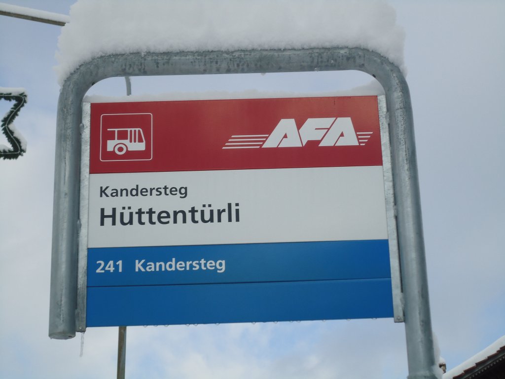 (131'684) - AFA-Haltestelle - Kandersteg, Httentrli - am 26. Dezember 2010