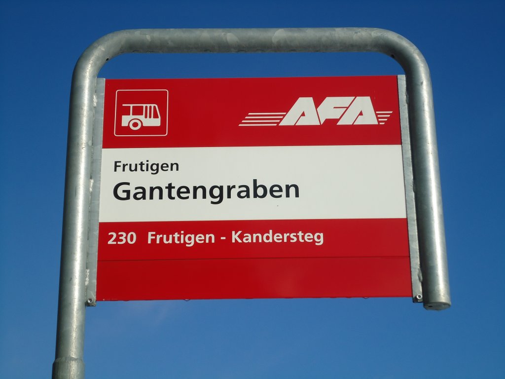 (131'698) - AFA-Haltestelle - Frutigen, Gantengraben - am 26. Dezember 2010