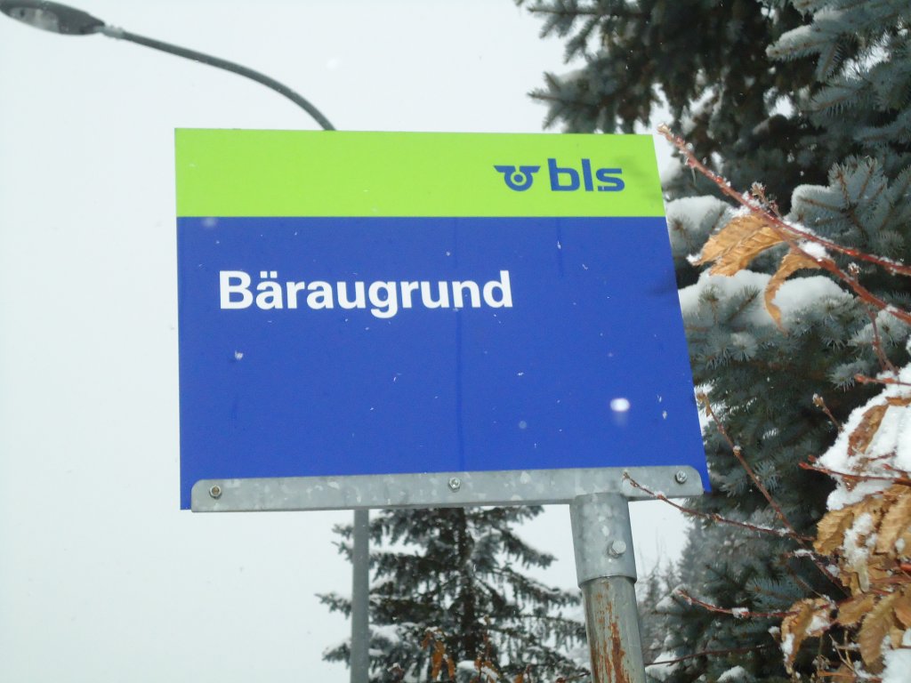 (131'739) - bls-bus-Haltestelle - Langnau, Braugrund - am 28. Dezember 2010