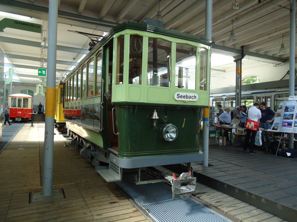 (133'456) - ZOeS-Tram - Nr. 1 - am 25. April 2011 in Zrich, Trammuseum