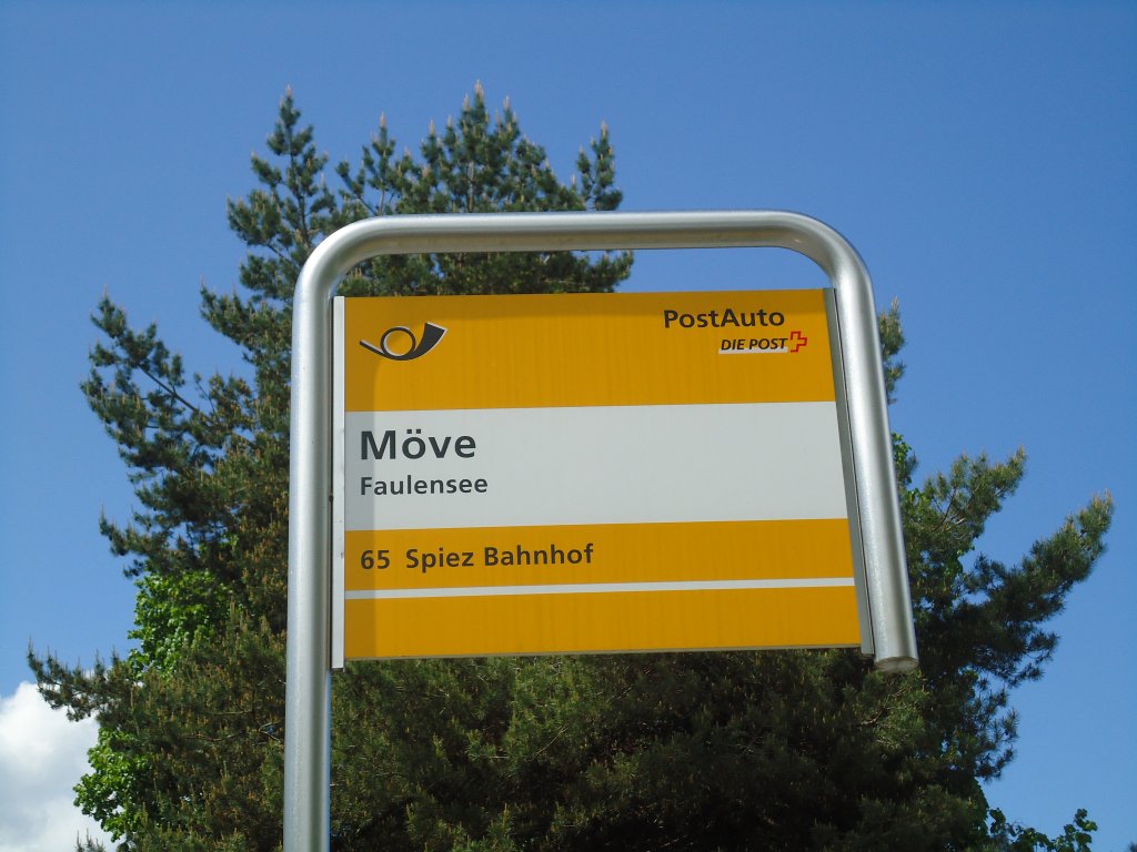 (133'519) - PostAuto-Haltestelle - Faulensee, Mwe - am 1. Mai 2011