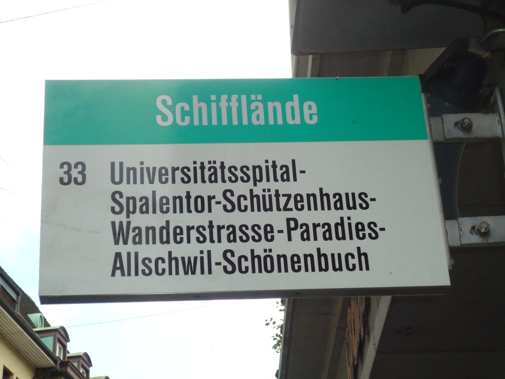 (133'697) - BVB-Haltestelle - Basel, Schifflnde - am 16. Mai 2011