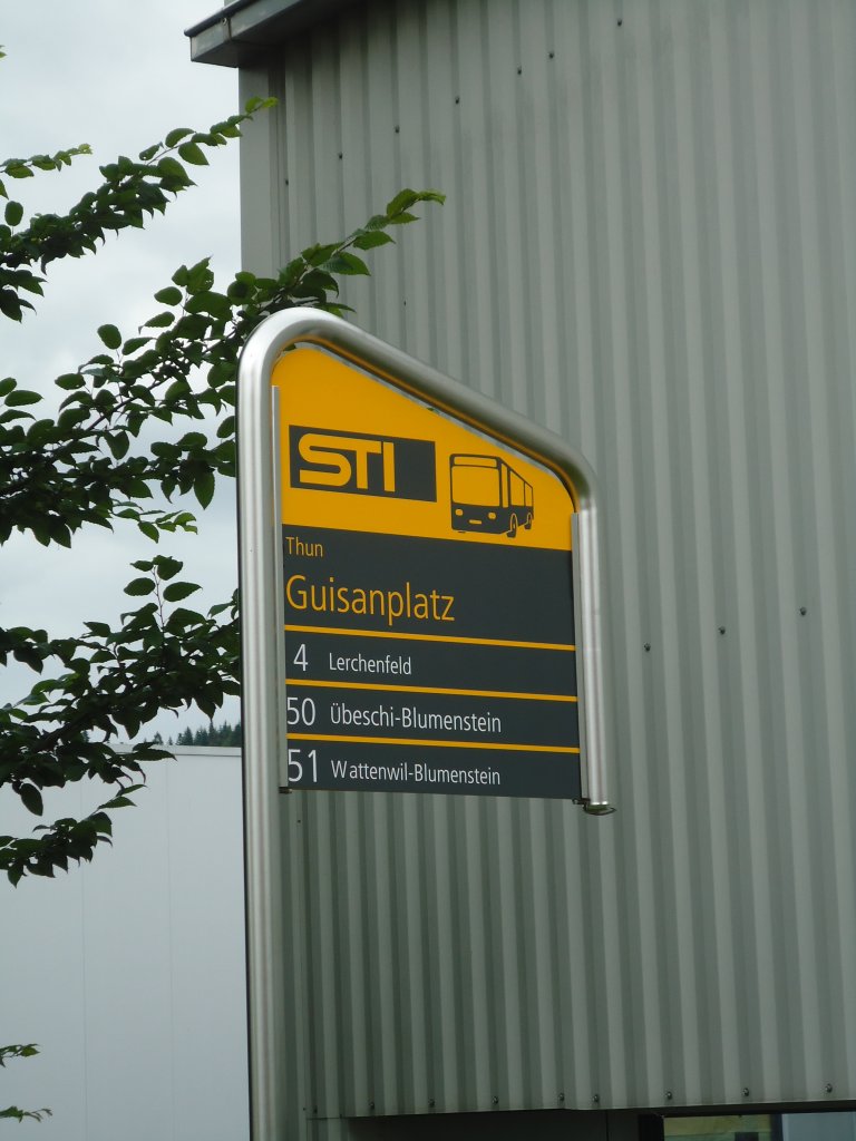 (134'309) - STI-Haltestelle - Thun, Guisanplatz - am 24. Juni 2011 (Prototyp)