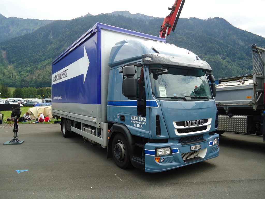 (134'323) - Dnki, Kloten - Nr. 37/ZH 133'801 - Iveco am 25. Juni 2011 in Interlaken, Flugplatz
