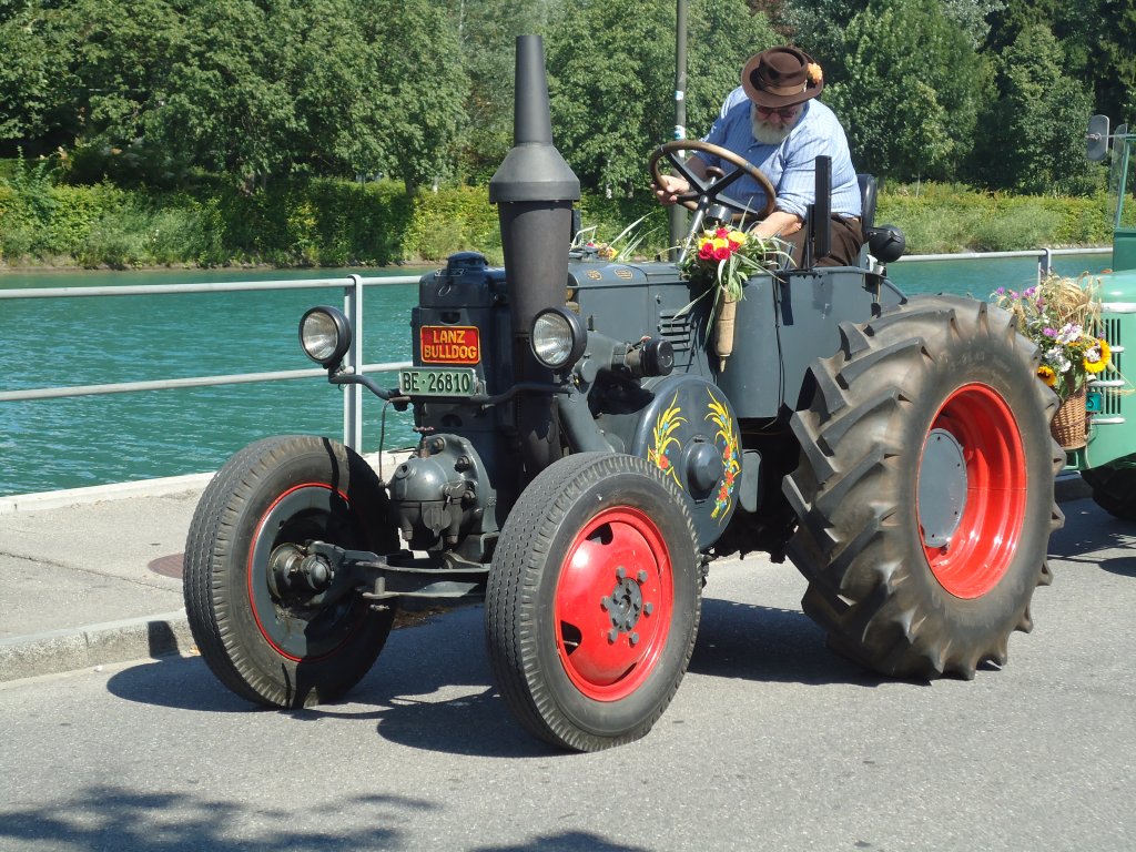 (134'609) - Lanz Bulldog - BE 26'810 - am 2. Juli 2011 bei der Schifflndte Thun