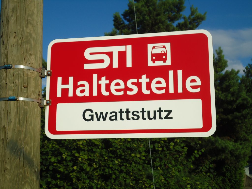 (134'628) - STI-Haltestelle - Gwatt, Gwattstutz - am 2. Juli 2011