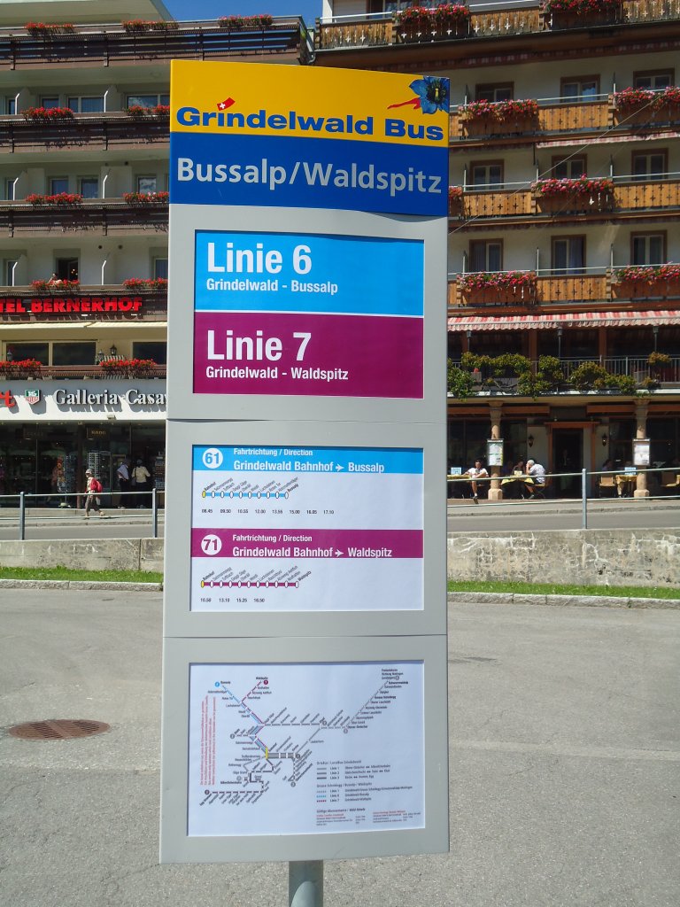 (134'759) - Grindelwald Bus-Haltestelle - Grindelwald, Bahnhof - am 3. Juli 2011