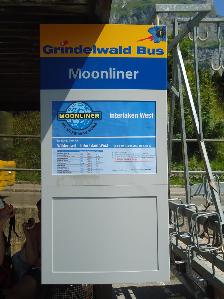 (134'760) - Grindelwald Bus-Haltestelle - Grindelwald, Bahnhof - am 3. Juli 2011