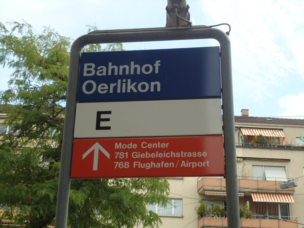 (134'869) - VBZ-Haltestelle - Oerlikon, Bahnhof - am 10. Juli 2011