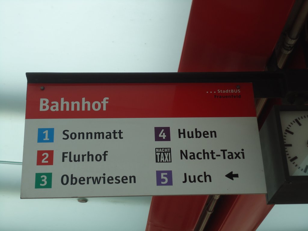 (134'940) - StadtBUS Frauenfeld-Haltestelle - Frauenfeld, Bahnhof - am 10. Juli 2011