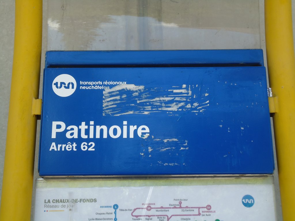 (134'984) - TRN-Haltestelle - La Chaux-de-Fonds, Patinoire - am 11. Juli 2011