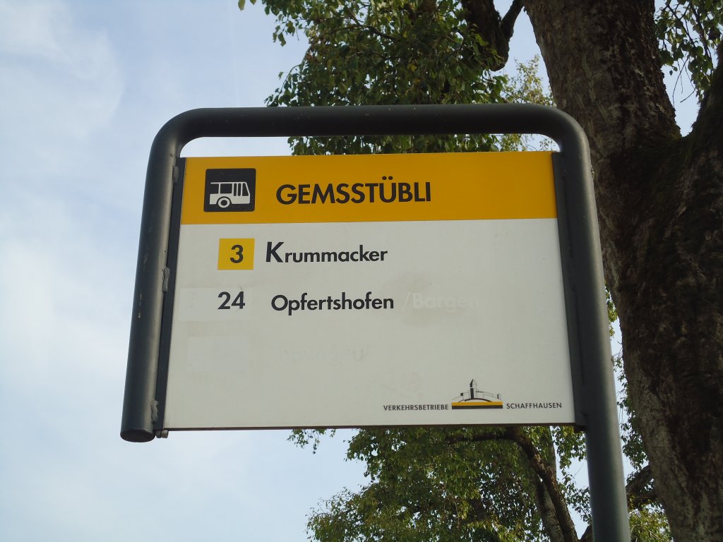 (136'040) - VBSH-Haltestelle - Schaffhausen, Gemsstbli - am 25. September 2011