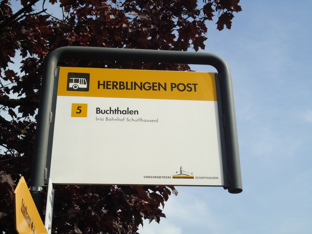 (136'092) - VBSH-Haltestelle - Schaffhausen, Herblingen Post - am 25. September 2011