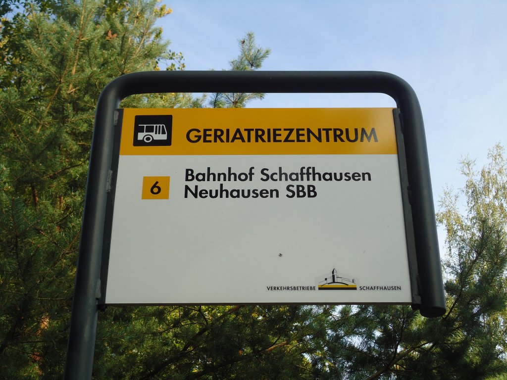 (136'235) - VBSH-Haltestelle - Schaffhausen, Geriatriezentrum - am 25. September 2011