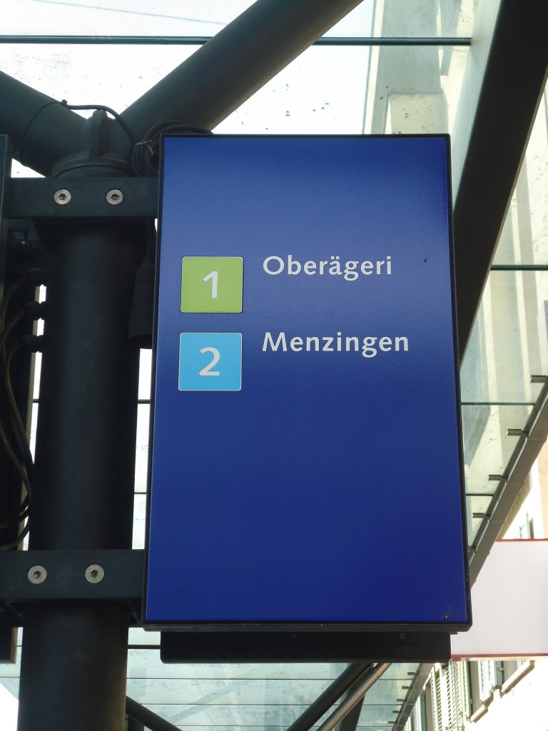 (138'045) - ZVB-Haltestelle - Zug, Bahnhof - am 6. Mrz 2012