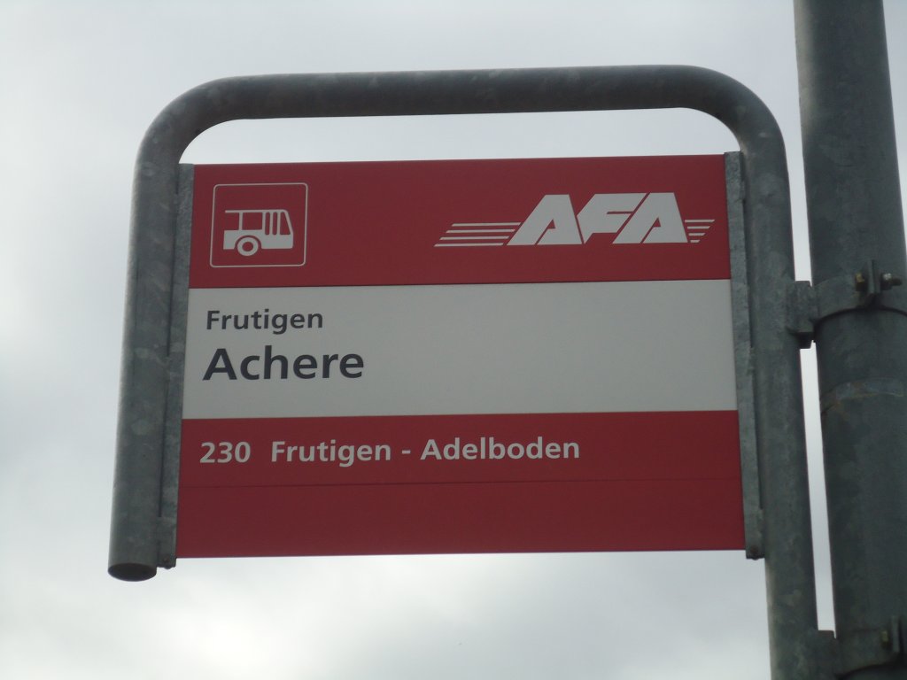 (138'451) - AFA-Haltestelle - Frutigen, Achere - am 6. April 2012