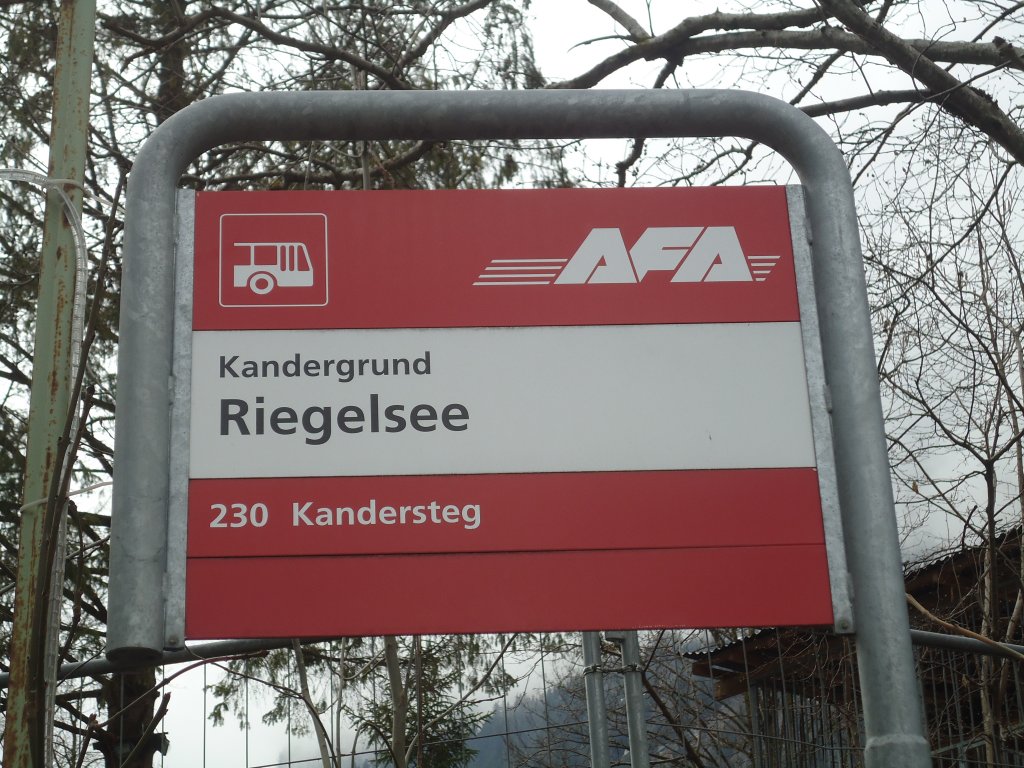 (138'460) - AFA-Haltestelle - Kandergrund, Riegelsee - am 6. April 2012