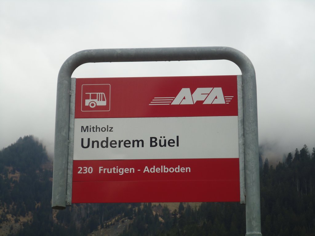 (138'469) - AFA-Haltestelle - Mitholz, Underem Bel - am 6. April 2012