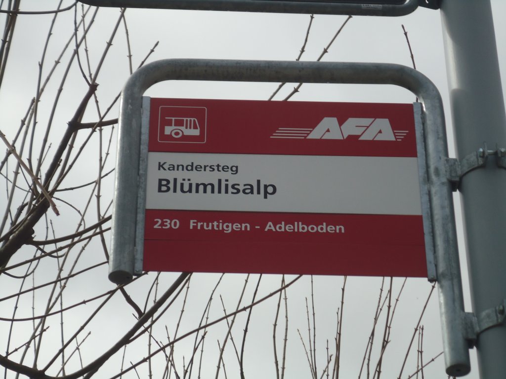 (138'473) - AFA-Haltestelle - Kandersteg, Blmlisalp - am 6. April 2012
