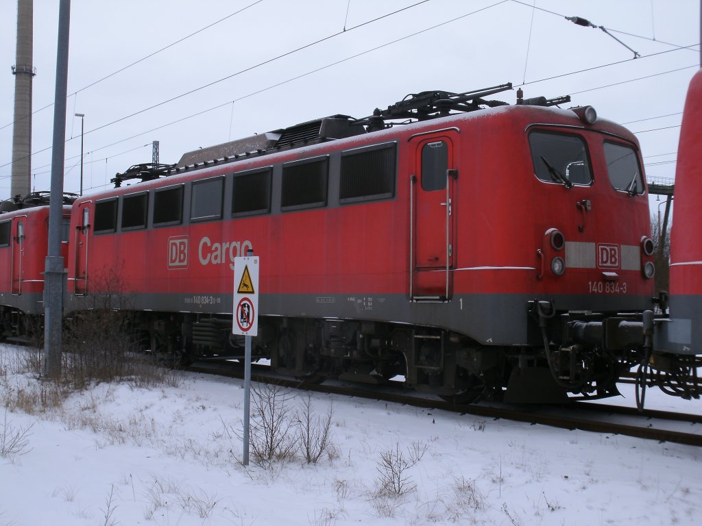 140 834-3 ex.Bh Gremberg,am 20.Januar 2013,in Mukran.