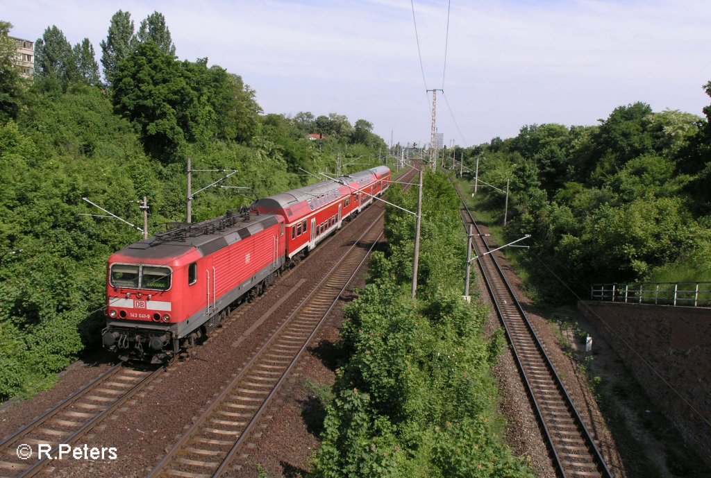 143 641-9 verlsst Frankfurt/Oder wieder mit RB Cottbus. 24.05.08