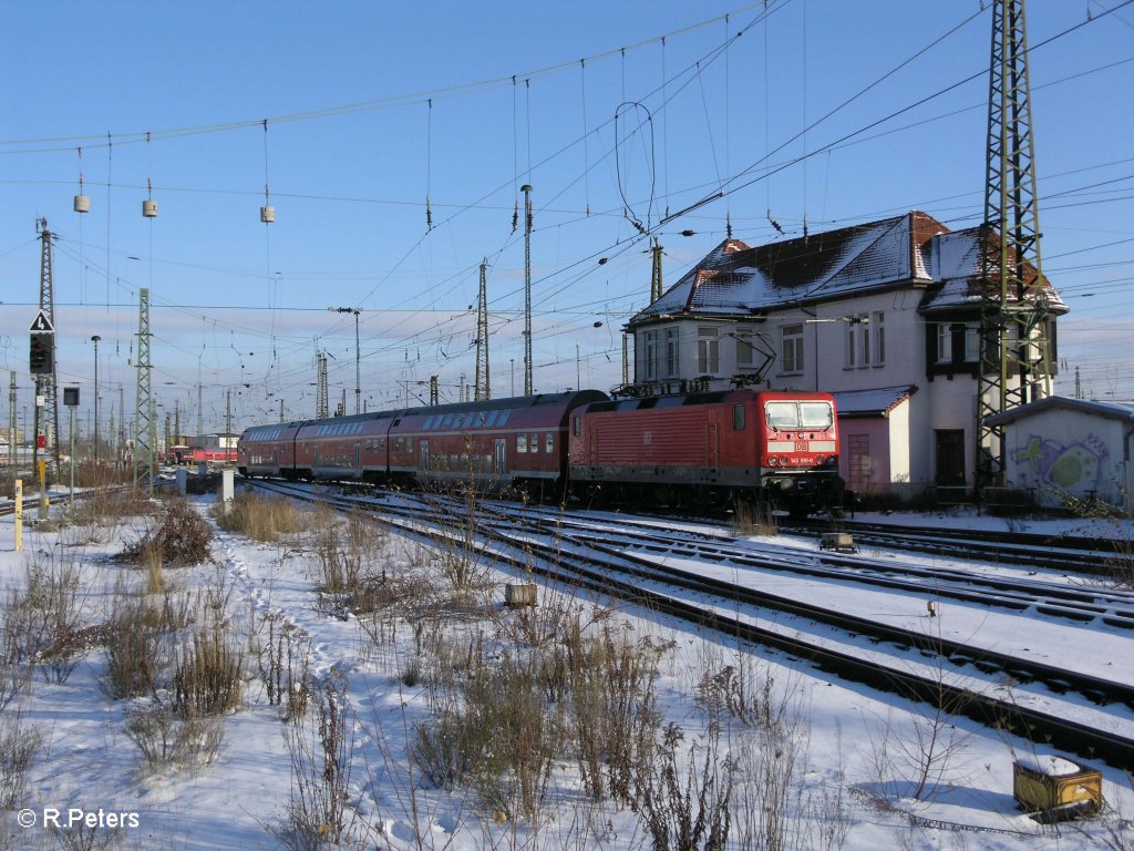 143 891-0 verlsst Leipzig HBF als RB 54 26286 Dessau ber Falkenberg. 21.12.09
