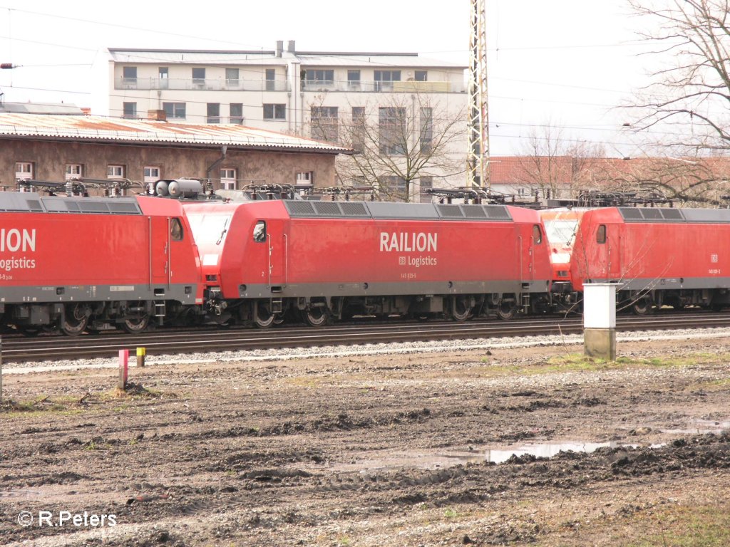 145 029-5 abgestellt mit anderen maschinen in Frankfurt/Oder. 22.03.08