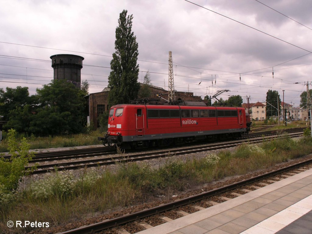 151 063-5 Seitenansicht in Frankfurt/Oder. 15.07.08