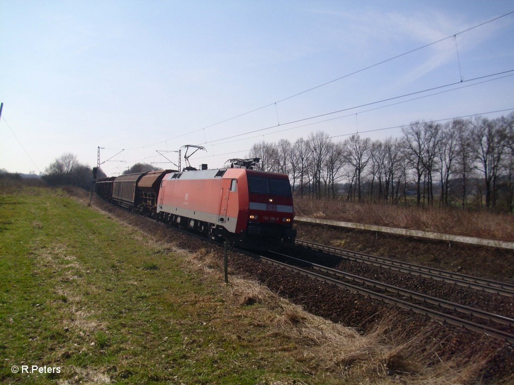 152 150-2 mit gemischten Gterzug bei Rohrbach. 24.03.11