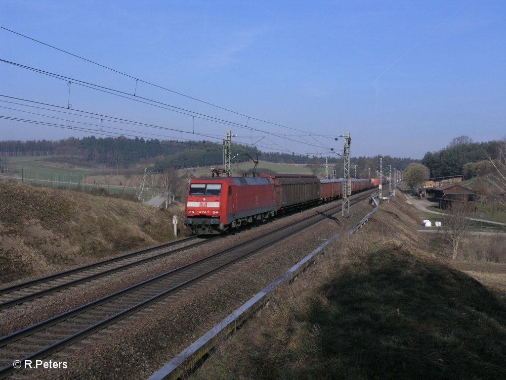 152 150-9 zieht bei Fahlbach ein gemischten Gterzug 24.03.11