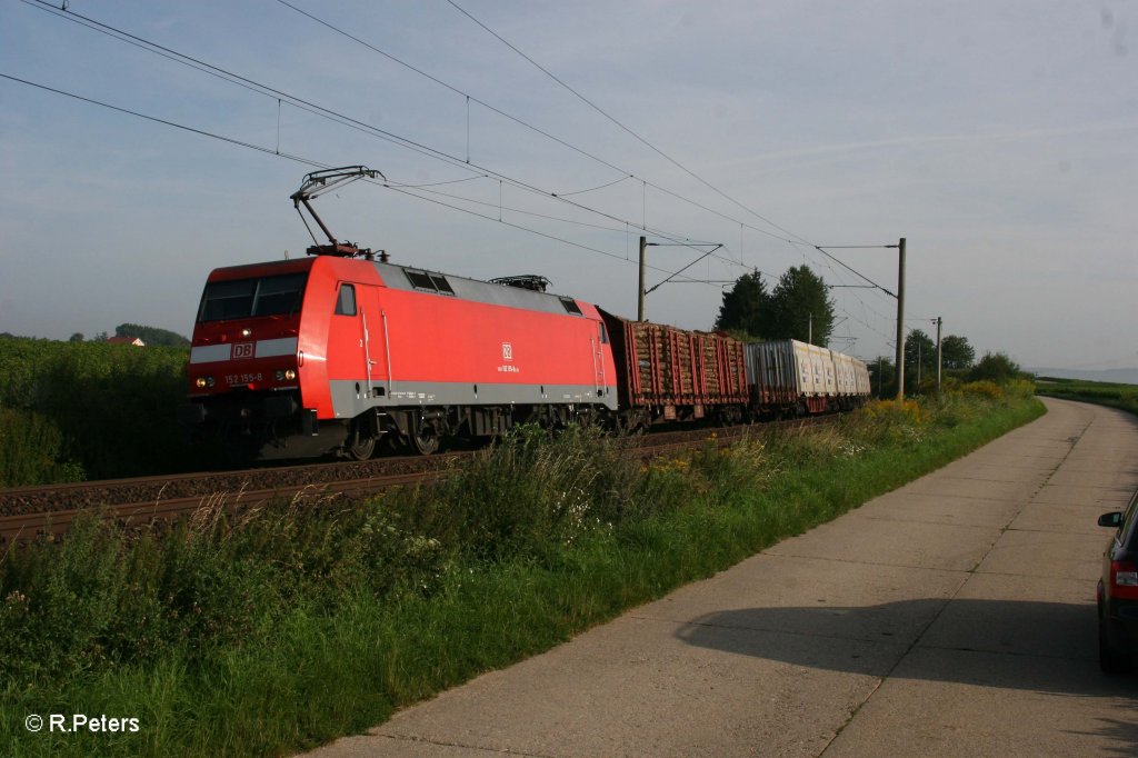 152 155-8 mit gemischten Gterzug bei Altegolsheim. 03.08.11