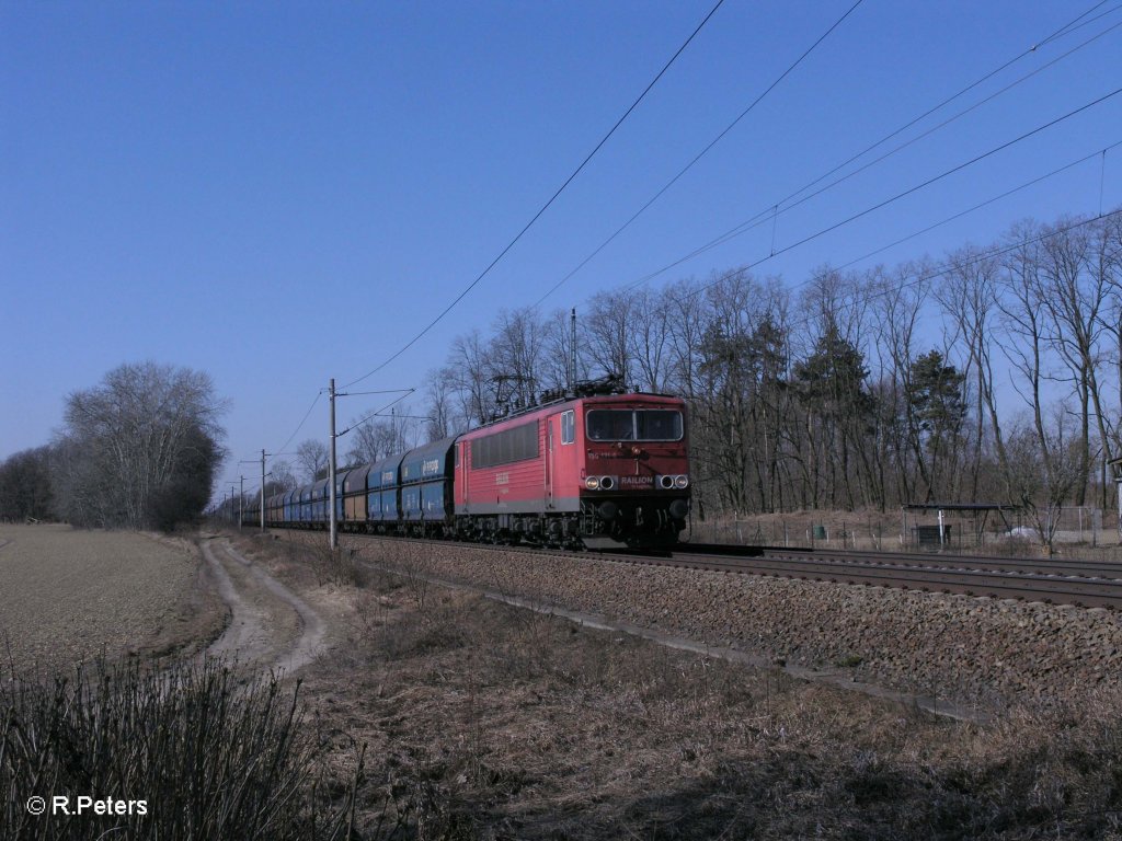 155 131-6 mit Polenkohle bei Jacobsdorf(Mark)08.03.11