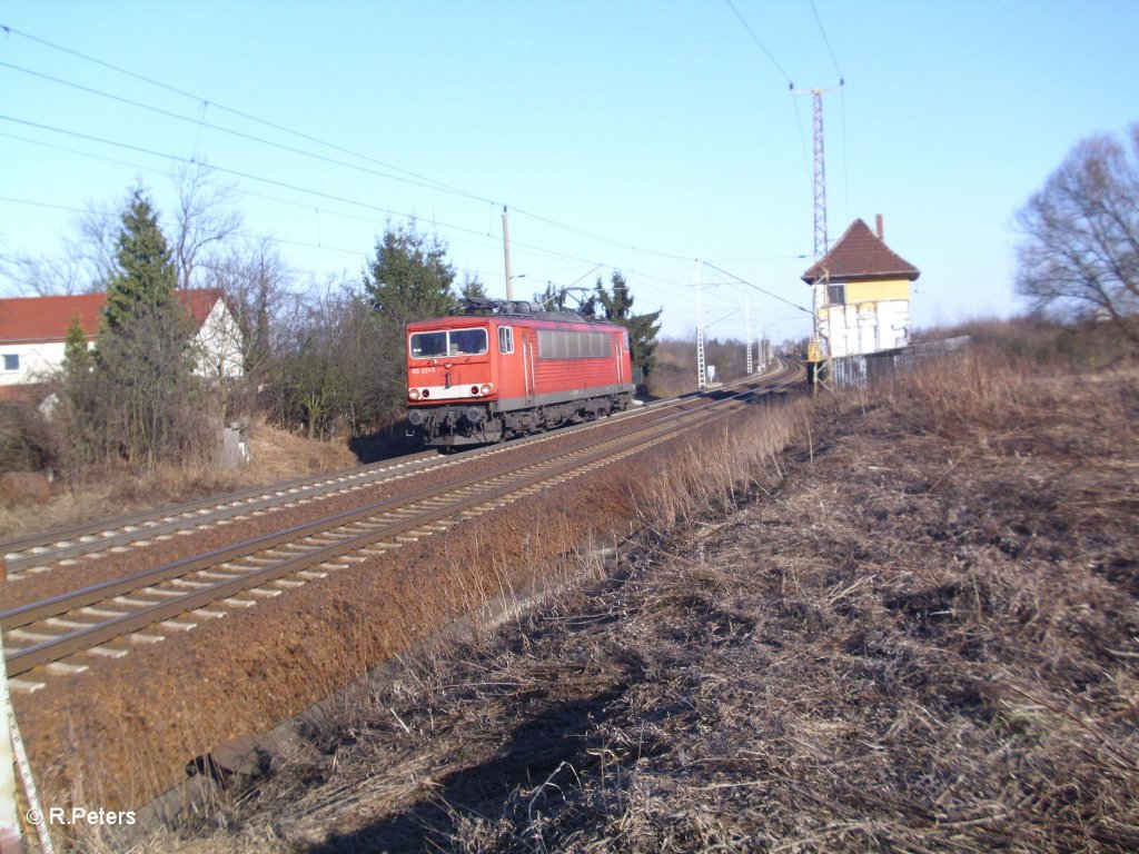 155 221-5 solo bei Frankfurt/Oder Nuhnen. 07.03.11