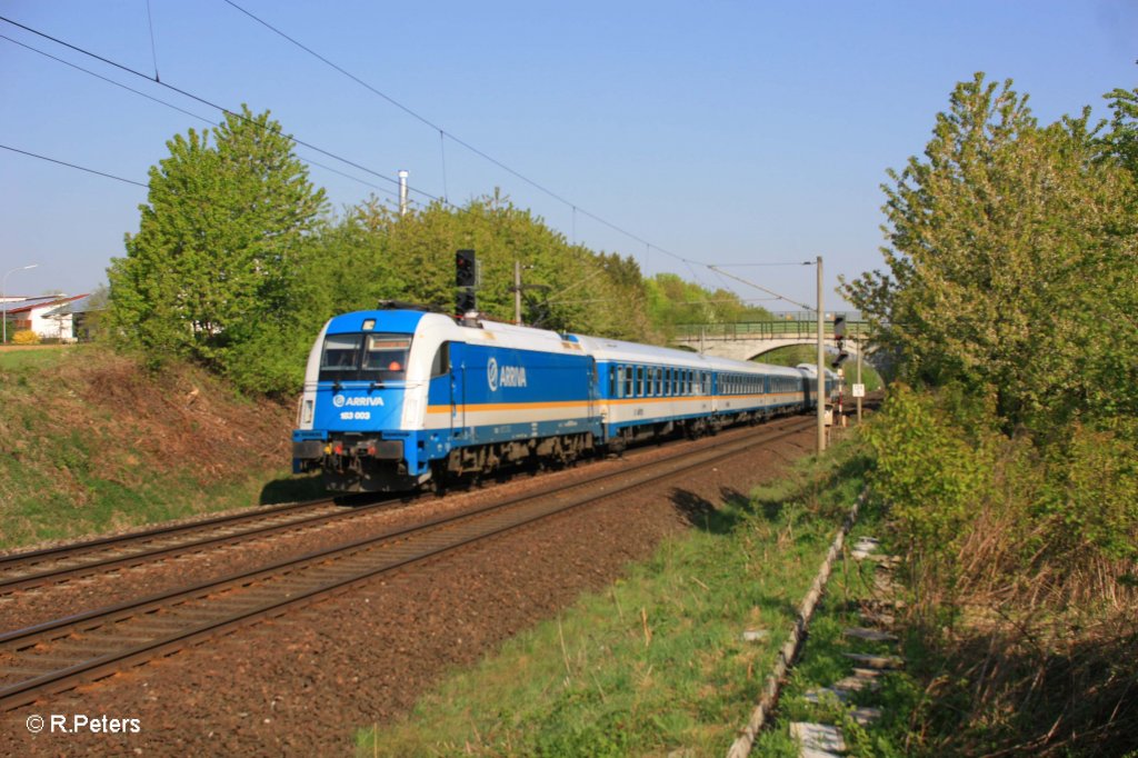 183 003 als ALX84109 Hof – Mnchen bei Alteglofsheim. 21.04.11

