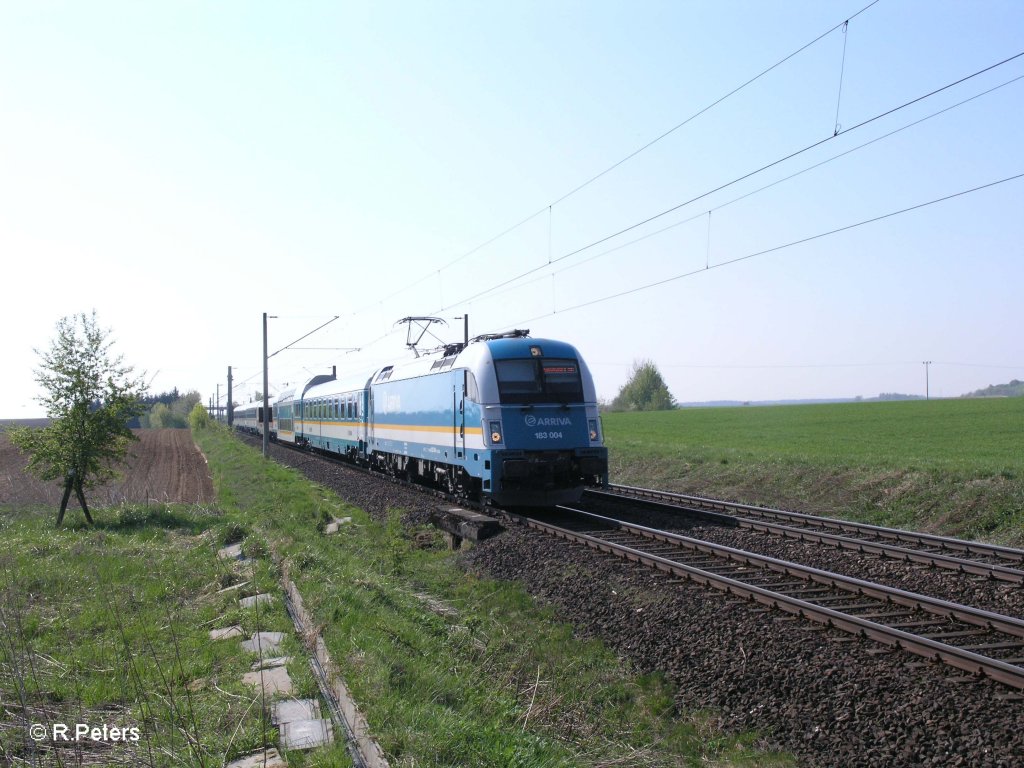 183 004 mit ALX84104 Mnchen – Regensburg bei Alteglofsheim. 21.04.11

