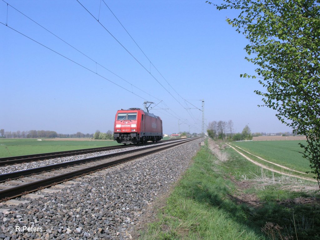 185 217-7 als Lz nach Passau bei Moosham. 21.04.11